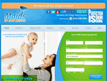 Tablet Screenshot of maidsinsandiego.com